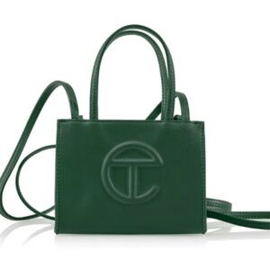TELFAR DARK OLIVE SMALL SHOPPING BAG